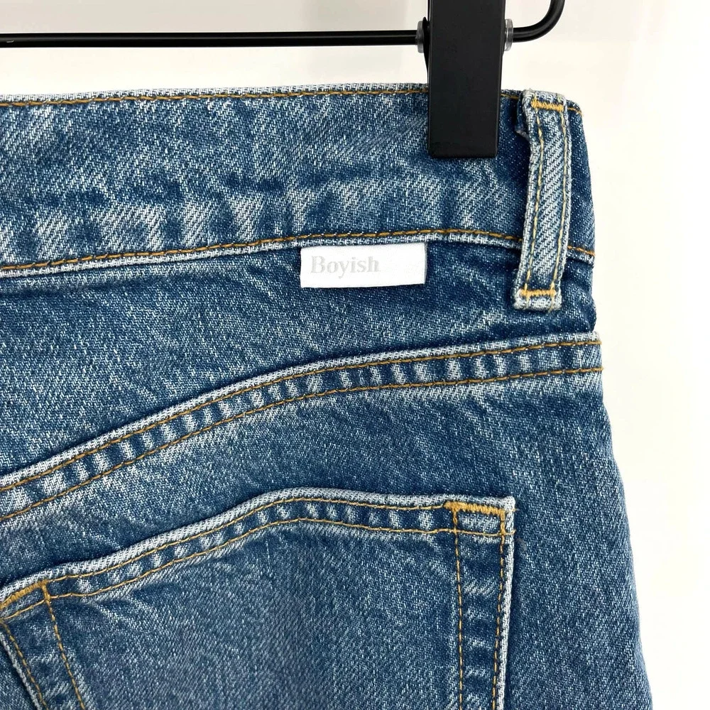 Boyish The Billy High-Waist‎ Skinny Jean Conversation Wash Size 25 Rigid Denim